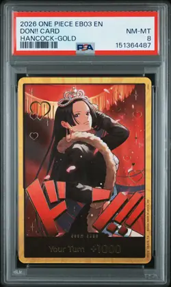 2026 ONE PIECE EB03-EXTRA BOOSTER HEROINES EDITION- DON!! CARD PSA 8 - Image 1