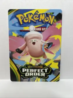 Pokemon TCG Mega Evolution Perfect Order Trainer Tips Art Card Ft Mega Clefable - Image 1