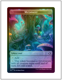 1x Mutavault Token, Foil, Magic MTG NM - Image 1