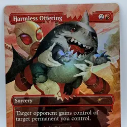 MTG Harmless Offering 0868 Foil Secret Lair Marvel Gwenpool Jeff Land Shark R - Image 1