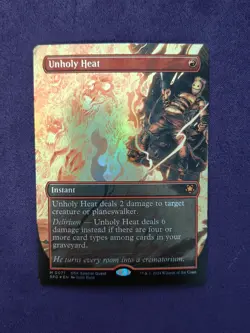 MTG 1x FOIL BORDERLESS Unholy Heat # 71 Special Guests Magic the Gathering NM - Image 1