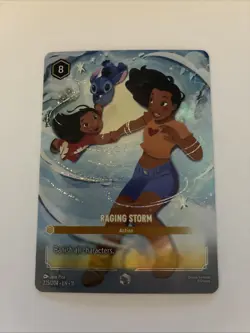 Disney Lorcana Enchanted Raging Storm 225/204 Fresh From Pack Into Protection - Image 1