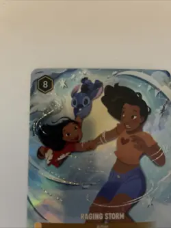 Disney Lorcana Enchanted Raging Storm 225/204 Fresh From Pack Into Protection - Image 2