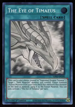 The Eye of Timaeus (Ghost Rare) GFP2-EN183 1st Edition YU-GI-OH - Image 1