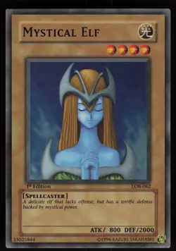 Mystical Elf LOB-062 Super Rare 1st Edition GLOSSY YU-GI-OH - Image 1