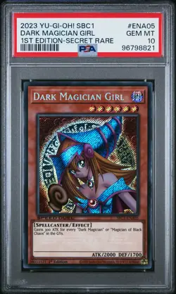 2023 YU-GI-OH! SBC1-SPEED DUEL STREETS OF BATTLE CITY DARK MAGICIAN GIRL PSA 10 - Image 1