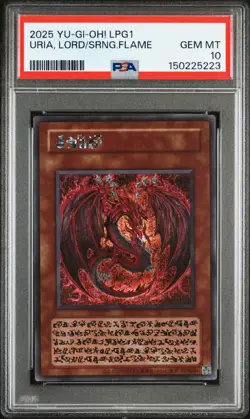 2025 YU-GI-OH! JAPANESE LPG1-LIMITED PACK URIA, LORD OF SEARING FLAMES PSA 10 - Image 1