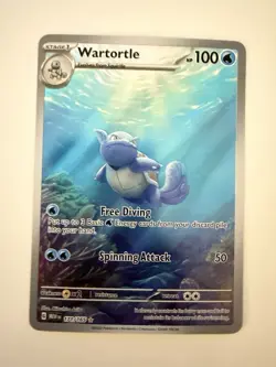 Pokemon TCG Wartortle Scarlet Violet-151 Holo Card 171/165 Illustration Rare - Image 1