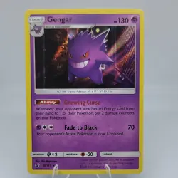 Pokemon TCG Gengar 38/111 Holo Rare Sun & Moon Crimson Invasion NM Condition - Image 1