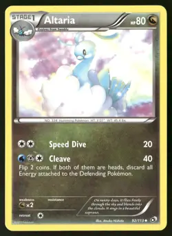 Altaria 92/113 Uncommon Legendary Treasures Pokemon Near Mint - Image 1