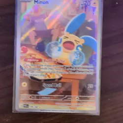 Pokemon Minun Full Art Illustration Rare Holo SV04 Paradox Rift 194/182 70HP - Image 1