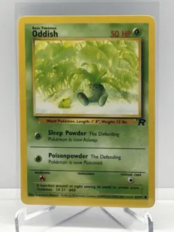 1999 Pokemon Team Rocket Oddish 63/82 WOTC Non Holo MP - Image 1