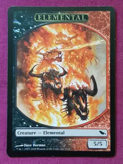 Magic The Gathering SHADOWMOOR ELEMENTAL TOKEN card MTG - Image 1