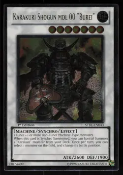 Karakuri Shogun mdl 00 "Burei" STBL-EN043 Ultimate Rare 1st Edition YU-GI-OH - Image 1