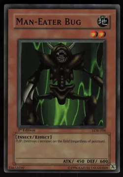 Man-Eater Bug LOB-108 Super Rare 1st Edition WAVY YU-GI-OH - Image 1