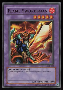Flame Swordsman LOB-003 2002 Super Rare Foil Shift Error YU-GI-OH - Image 1