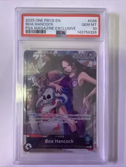 Boa Hancock (2025 PSA Magazine Promo) OP07-038 One Piece Promotion PSA 10 - Image 1