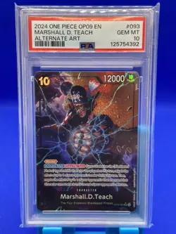 Marshall.D.Teach (Alternate Art) OP09-093 Emperors in the New World Foil PSA 10 - Image 1