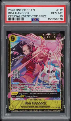 2026 ONE PIECE PROMOS OFFICIAL EVENT-TOP PRIZE #112 BOA HANCOCK PSA 10 - Image 1