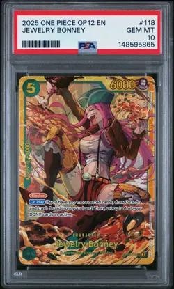 2025 ONE PIECE OP12-LEGACY OF THE MASTER #118 JEWELRY BONNEY PSA 10 - Image 1