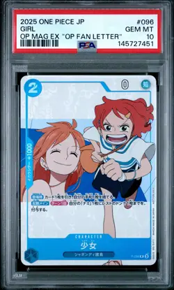 2025 ONE PIECE JAPANESE PROMOS MAGAZINE "ONE PIECE FAN LETTER" #096 GIRL PSA 10 - Image 1