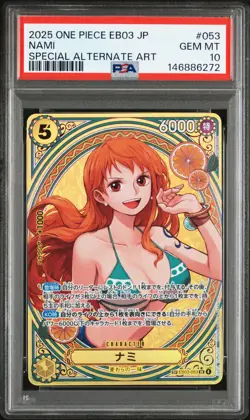 ONE PIECE JAPANESE EB03-HEROINES EDITION-SPECIAL ALTERNATE ART NAMI PSA 10 - Image 1