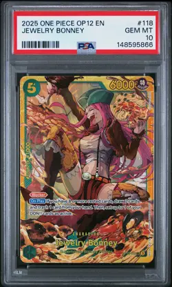 2025 ONE PIECE OP12-LEGACY OF THE MASTER #118 JEWELRY BONNEY PSA 10 - Image 1