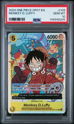 2024 ONE PIECE OP07-500 YEARS IN THE FUTURE #109 MONKEY D. LUFFY PSA 10 - Image 1