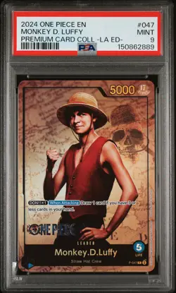 2024 ONE PIECE PREMIUM COLLECTION LIVE ACTION EDITION MONKEY D. LUFFY PSA 9 - Image 1