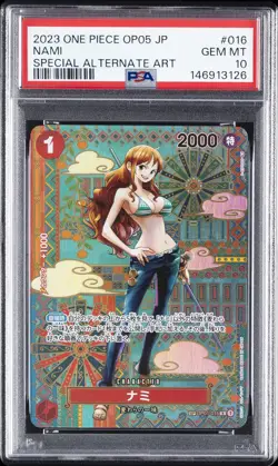 2023 ONE PIECE JAPANESE OP05-AWAKENING OF THE NEW ERA #016 NAMI PSA 10 - Image 1
