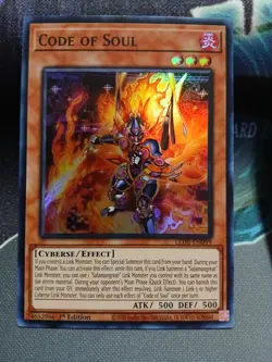 Yugioh Code of Soul Super Rare LEDE-EN099 1st Ed Near Mint - Image 1