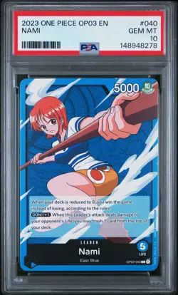 2023 ONE PIECE OP03-PILLARS OF STRENGTH #040 NAMI PSA 10 - Image 1