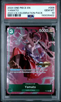 2024 ONE PIECE CHAMPIONSHIP 2023 CELEBRATION PACK #008 YAMATO PSA 10 - Image 1