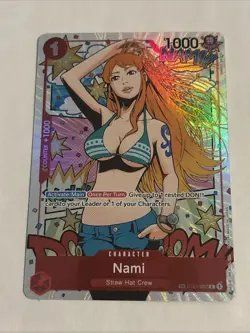 One Piece Nami ST01-007 OP-06 TR Treasure Rare Alt Art NM - Image 1