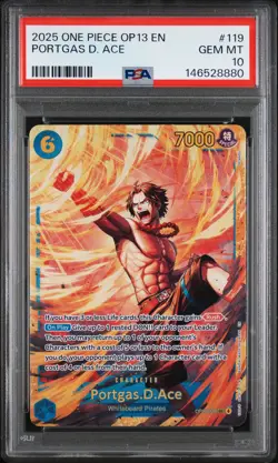 2025 ONE PIECE OP13-CARRYING ON HIS WILL #119 PORTGAS D. ACE PSA 10 - Image 1