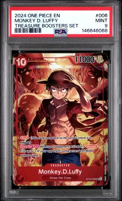 2024 ONE PIECE PROMOS TREASURE BOOSTERS SET #006 MONKEY D. LUFFY PSA 9 - Image 1