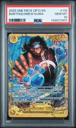 2025 ONE PIECE OP12-LEGACY OF THE MASTER #119 BARTHOLOMEW KUMA PSA 10 - Image 1