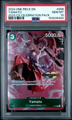 2024 ONE PIECE CHAMPIONSHIP 2023 CELEBRATION PACK #008 YAMATO PSA 10 - Image 1