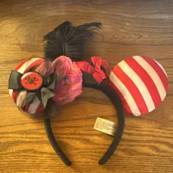 Disney Parks Pirates of the Caribbean Minnie Mouse Striped Ear Headband - Image 1