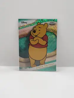 2025 Topps Chrome Disney, Winnie The Pooh #141 Aqua Diamonds Refractor 100/199 - Image 1