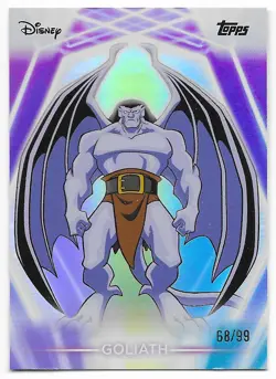 2026 Topps Disney Neon Purple Yellow Blue Parallel Goliath #68/99 (134) - Image 1