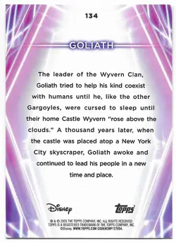 2026 Topps Disney Neon Purple Yellow Blue Parallel Goliath #68/99 (134) - Image 2