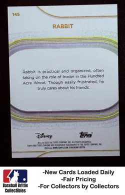 2025 Topps Chrome Disney #145 Rabbit Aqua Mini-Diamonds #/199 SP Winnie the Pooh - Image 2