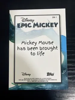 2026 Topps Disney Neon Chrome Mickey Mouse Epic Mickey #EM-1 - Image 2
