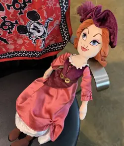 Disney Parks Pirates of the Caribbean 18" Redhead Soft Plush Doll/ Bandanna - Image 3