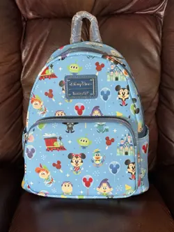 NWT New With Tags Disney Magic Kingdom Loungefly Chibi Icon Backpack - Image 1
