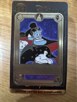 Disneyland PARIS Disney Aladdin GENIE Tarot Card Monthly Pin Limited Edition 800 - Image 1