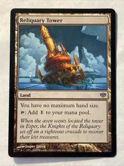 Reliquary Tower Conflux Magic Gathering MtG Commander EDH No Max Hand Size Land - Image 1