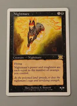 Nightmare 6th Edition PLD Black Rare MTG Lp - Image 1