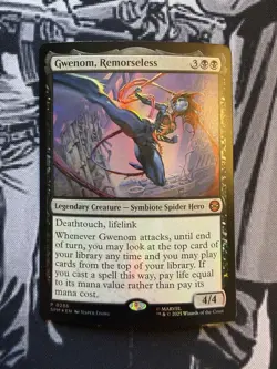 Gwenom Remorseless Marvel's Spider-Man Foil Card MTG NM Condition Promo Magic - Image 1